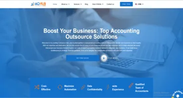 Screenshot of the Accounting Outsource Hub website